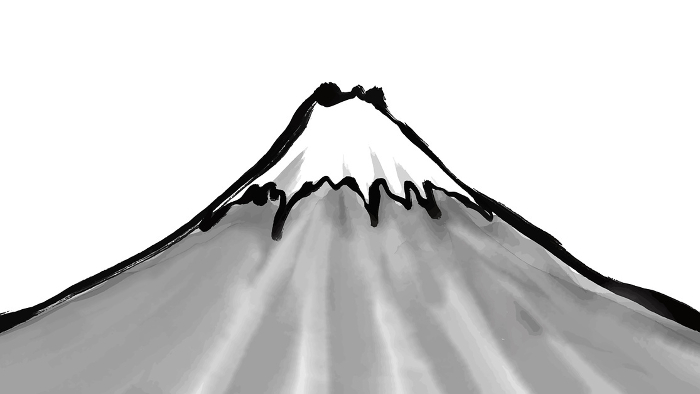 Clip art of landscape of Mt.fuji_Nengajo