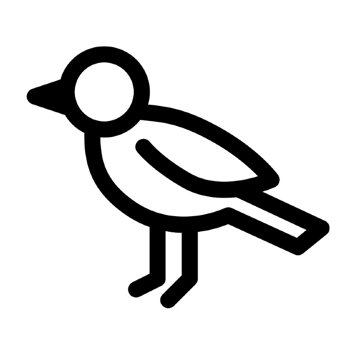 Line style icons representing pets, birds, and songbirds