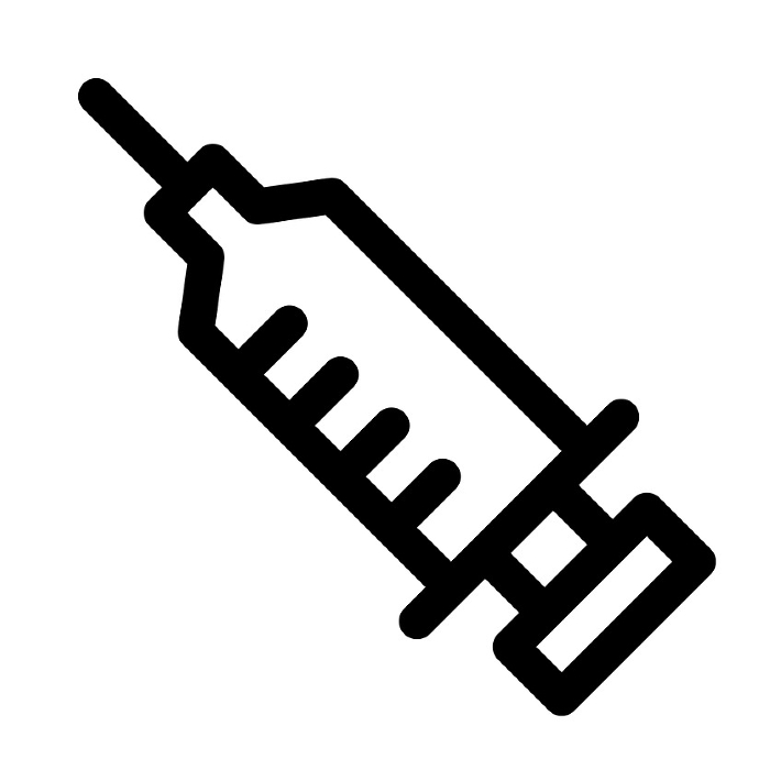 Line style icons representing pets, shots, and syringes