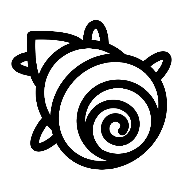 Line style icons representing shells and turban shells