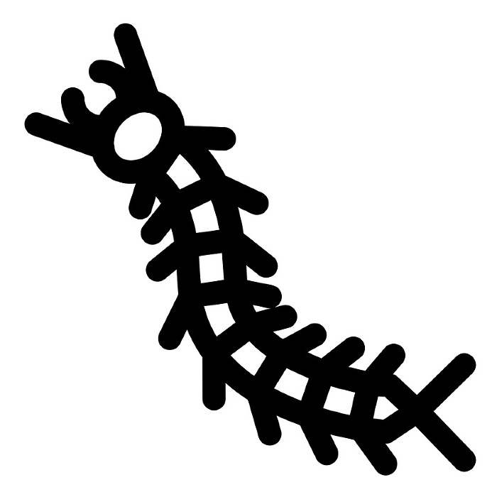 Line style icons representing pests, centipedes