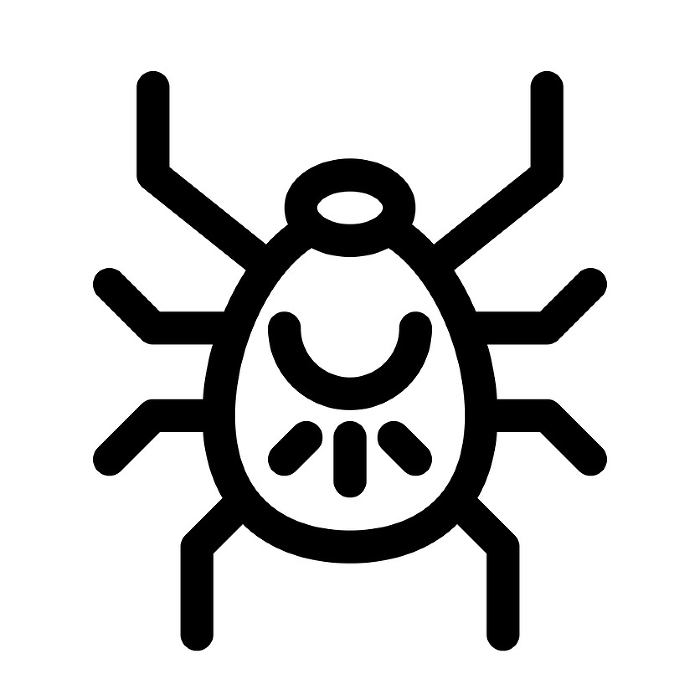 Line style icons representing pests and ticks