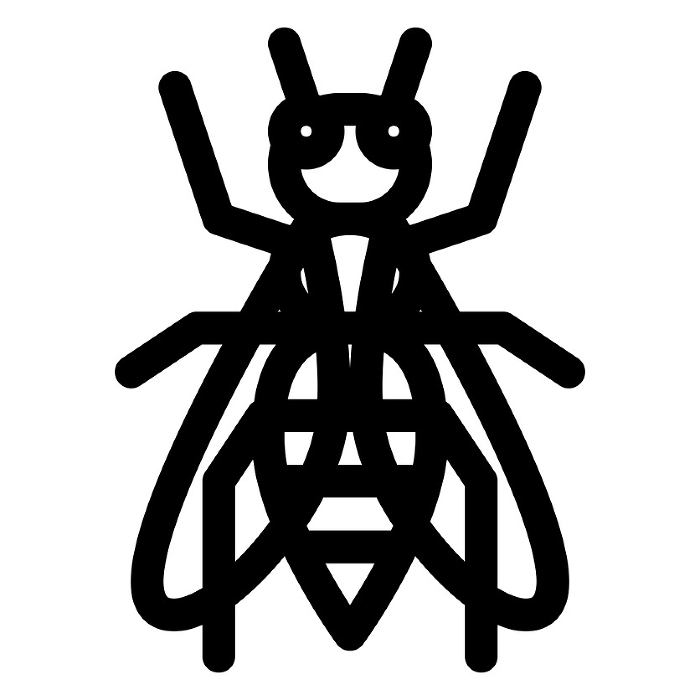 Line style icons representing pests and bees