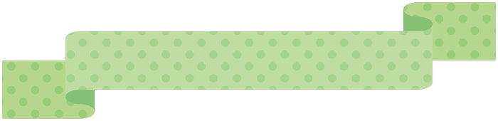 Illustration of simple ribbon with dotted pattern single illustration 5 (green)