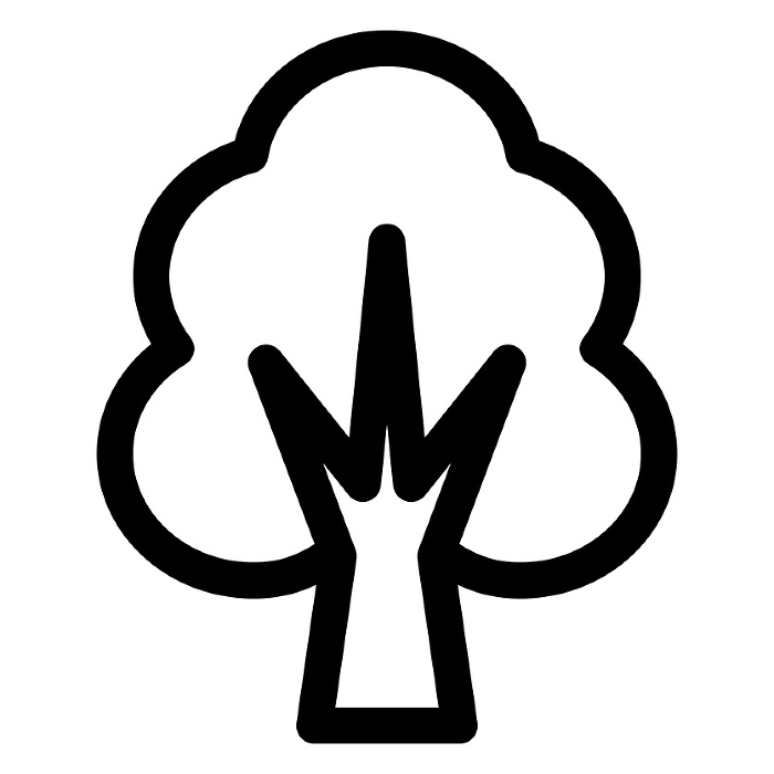 Line style icons representing trees