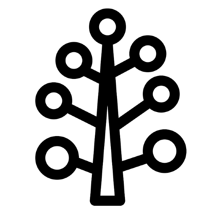 Line style icons representing trees