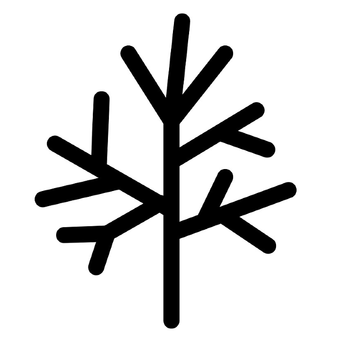 Line style icons representing trees, dead trees