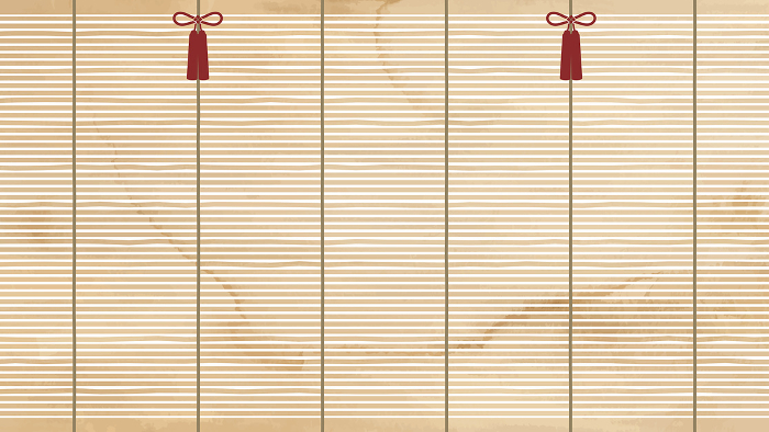 Watercolor style_Illustration of horizontal bamboo blind background