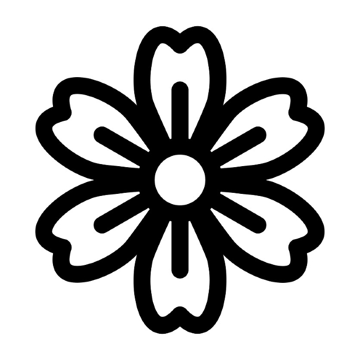 Line style icon representing the flower, Margaret