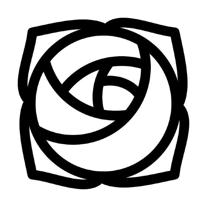 Flowers, line style icons representing roses