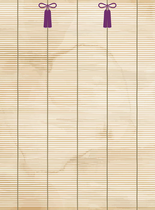 Watercolor style_Illustration of vertical bamboo blind background