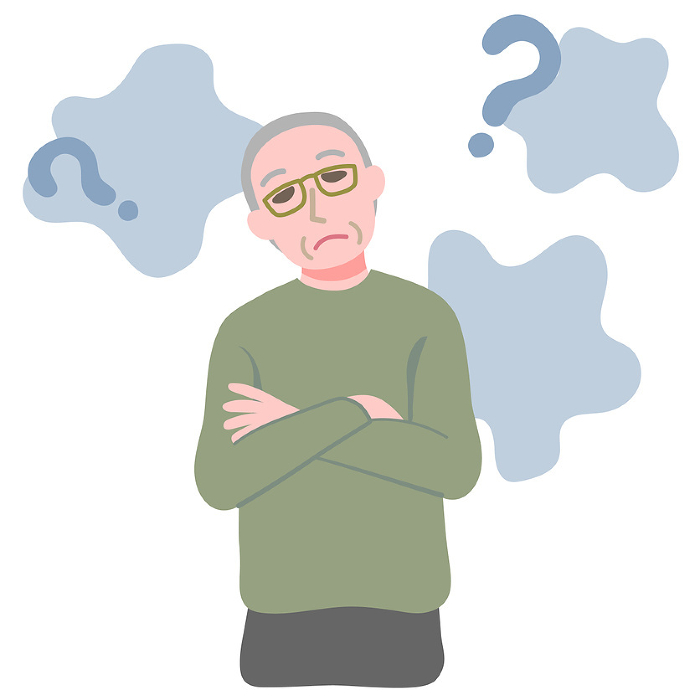 Elderly man with Alzheimer's disease