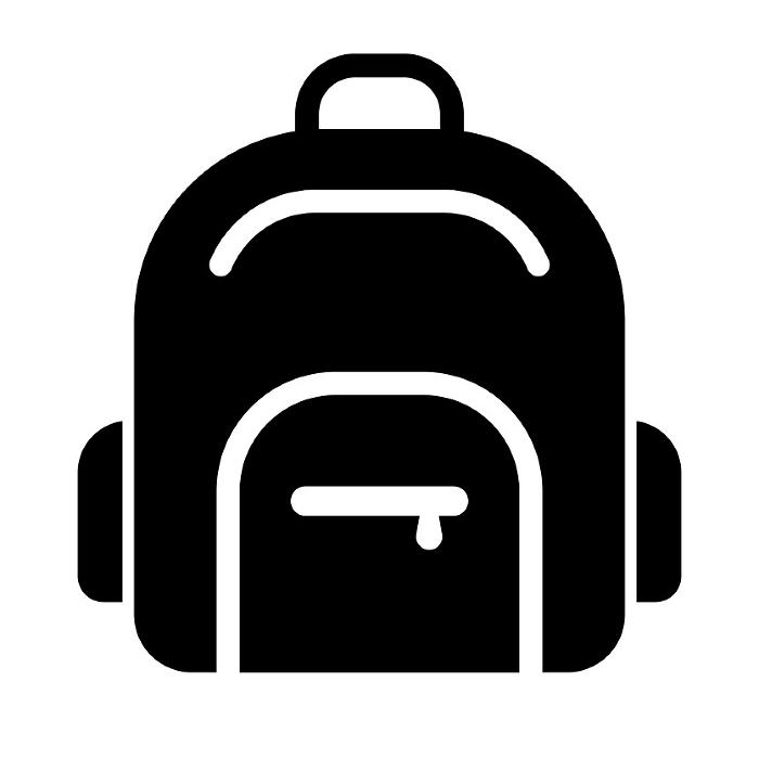 Silhouette icon of backpack. Silhouette icon of backpack. Vector.