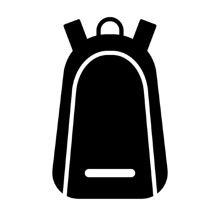 Modern backpack silhouette icon. Vector.