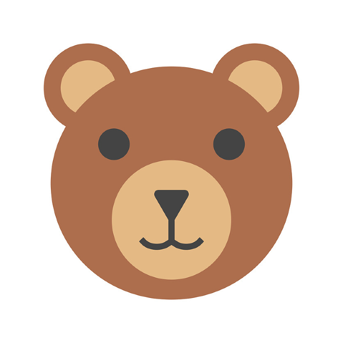 Cute bear face icon. Vector.