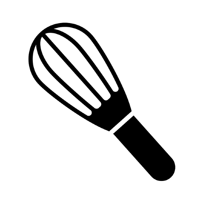 Whisk silhouette icon. Silhouette icon of whipper. Vector.