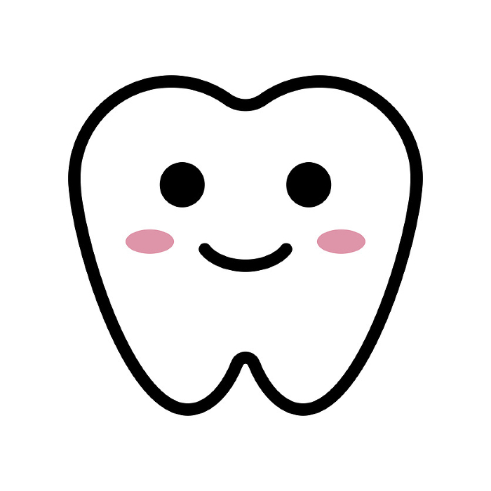 Icon of a cute tooth character. Vector.