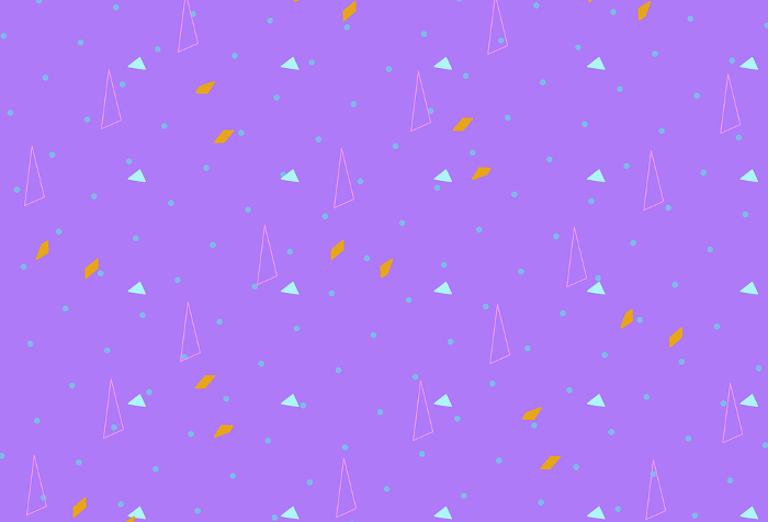 Colorful Various Shapes Scattered Purple Background Clipart