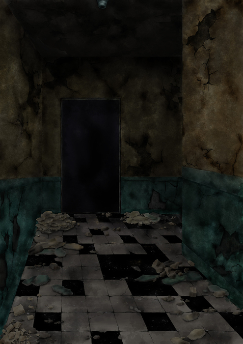 The crumbling dark corridors of an old ruin