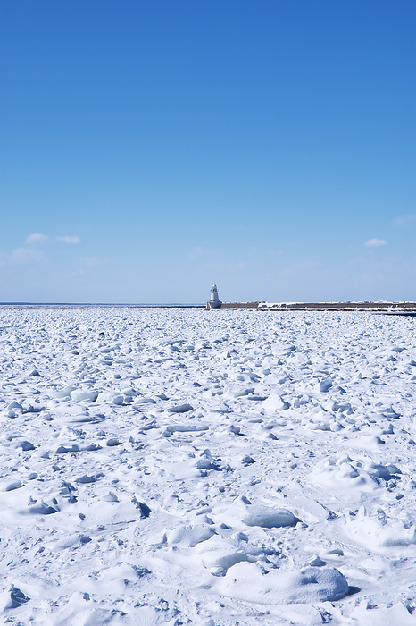 Nemuro Bay and drift ice Hokkaido