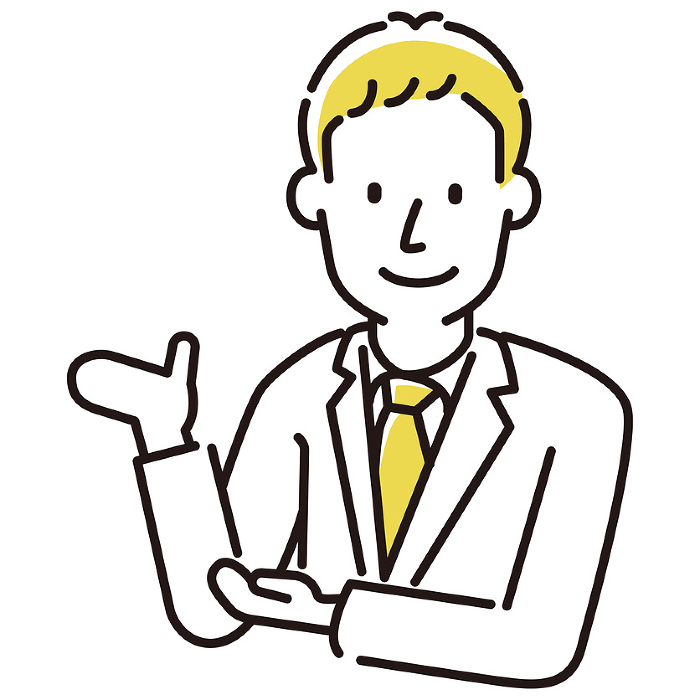 standard illustration conveying a message person illustration introducing a young man in a suit standard