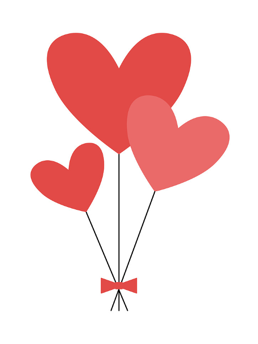 Clip art of red heart balloon