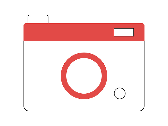 Simple red camera icon