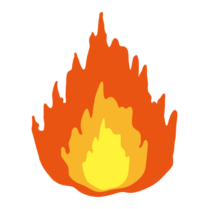 Clip art of burning fire