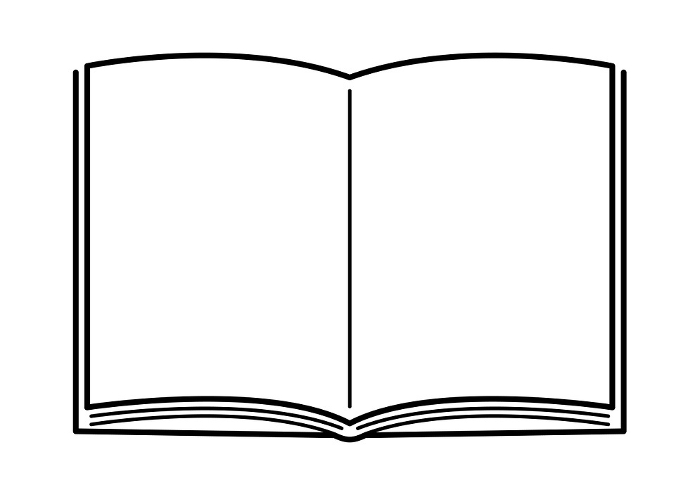 simple monochrome illustration of an open book