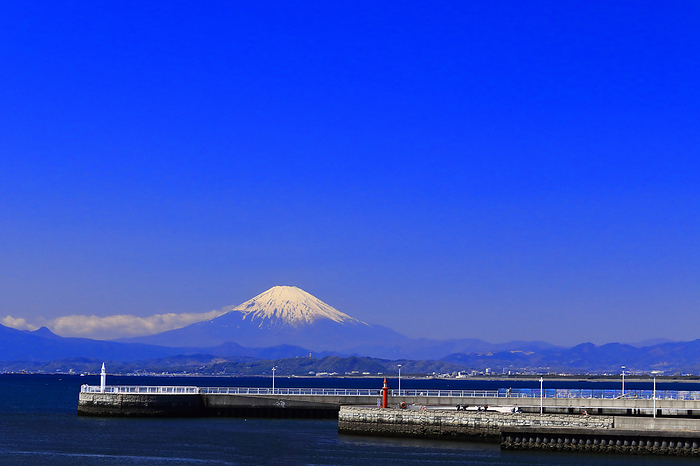 Fuji and lighthouse