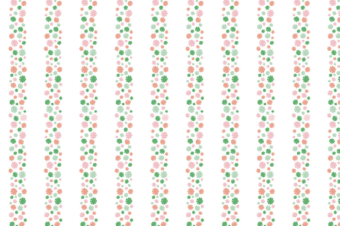 Clip art of stripe pattern of small flowers