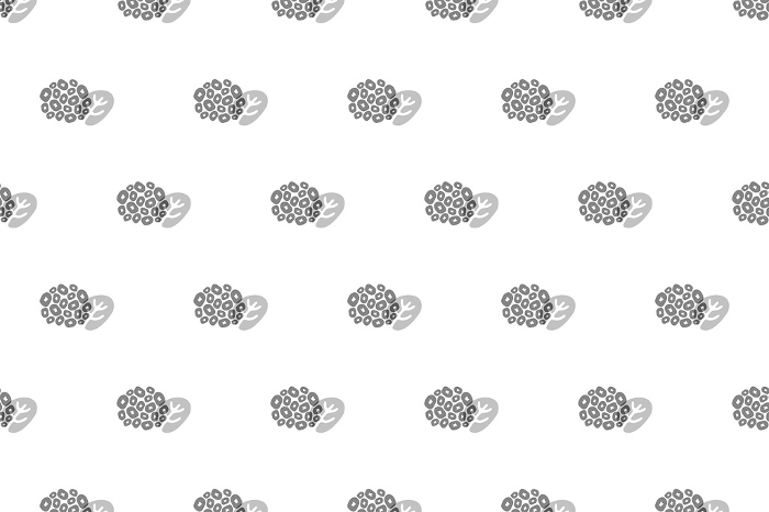 Illustration of seamless pattern of black-and-white hydrangea