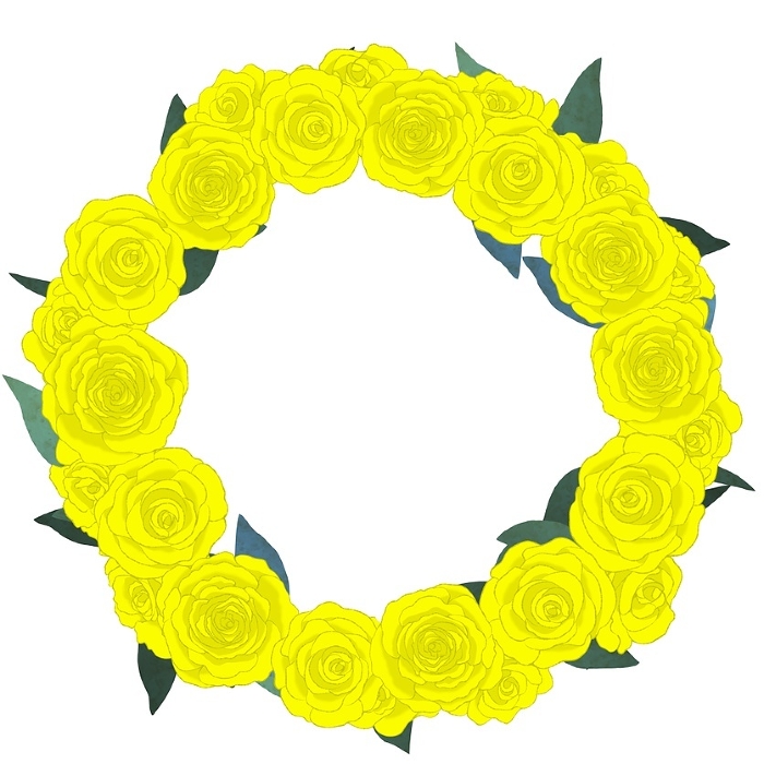 Yellow rose wreath