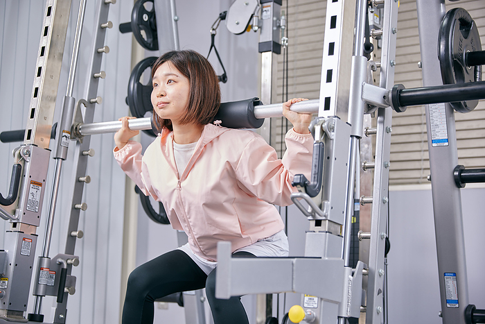 Japanese women doing muscle training