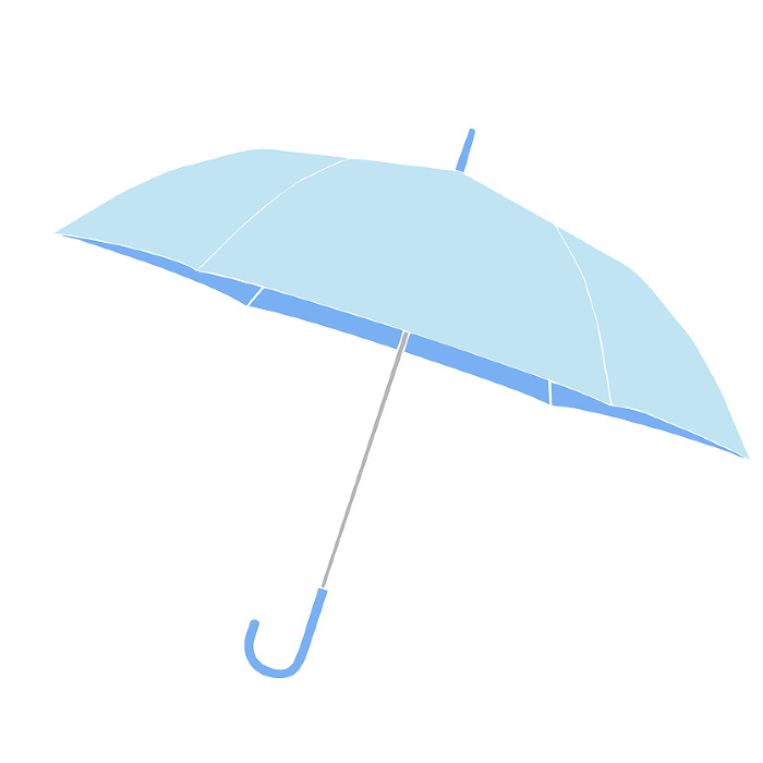 Simple Clip Art of Blue Umbrella