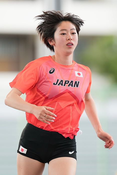 2024 World Relay 4x100m Relay Japan Open Practice Shuri Aono  JPN  APRIL 20, 2024   Athletics :. 4x100m relay Japan National Team Training for The World Athletics Relays Bahamas 24 at Ajinomoto National Training Center Track and field training ground, Tokyo, Japan.  Photo by AFLO SPORT 