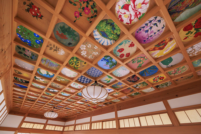 Ceiling Painting at Shojuin Temple Photographing the ceiling painting in the guest hall of Shojuin, a temple in Uji Tawaracho, Kyoto. 