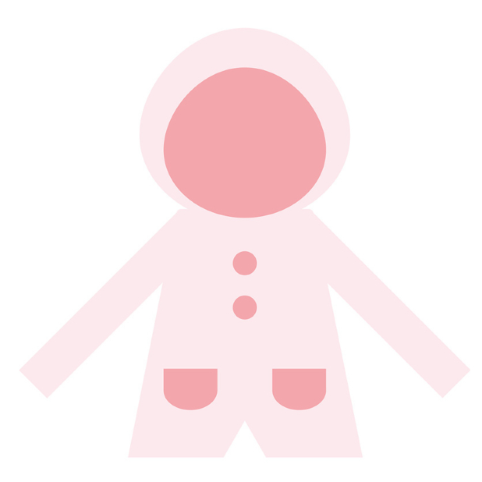 Clip art of simple pink raincoat