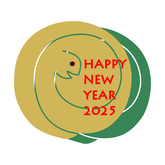 New Year's card illustration for the year of the snake