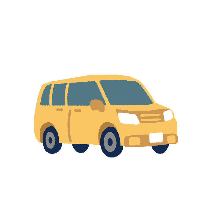 Simple, flat hand-drawn illustration of an automobile.