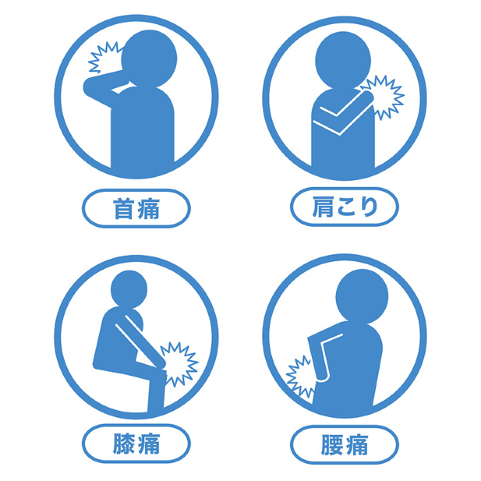 Osteoporosis Icon Illustration Set_Osteoporosis Clinic_Osteopathic Clinic_Massage Parlor