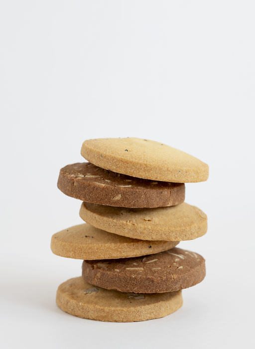 Pile of Cookies White Background