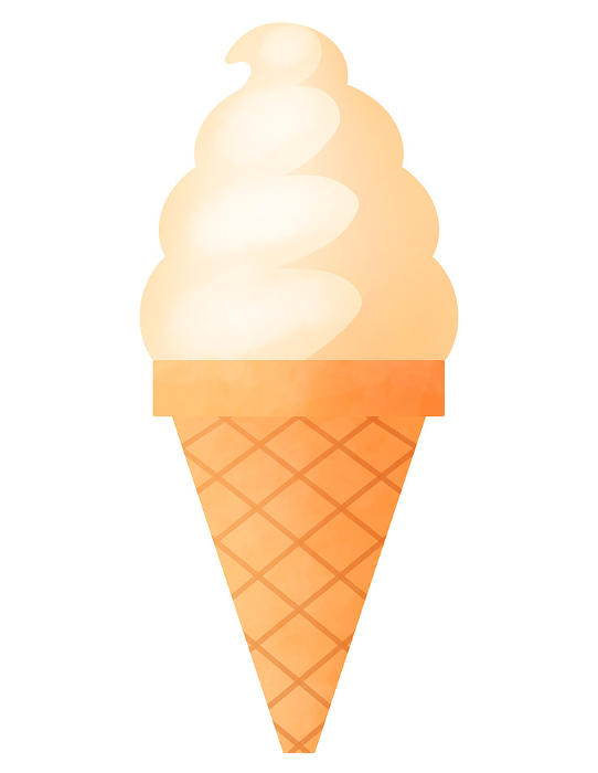 Clip art of delicious vanilla-flavored soft serve ice cream