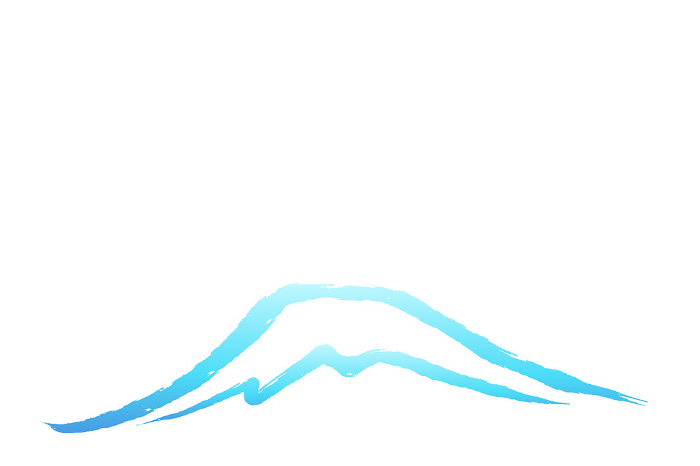 Illustration of Mt. Fuji drawn by brush