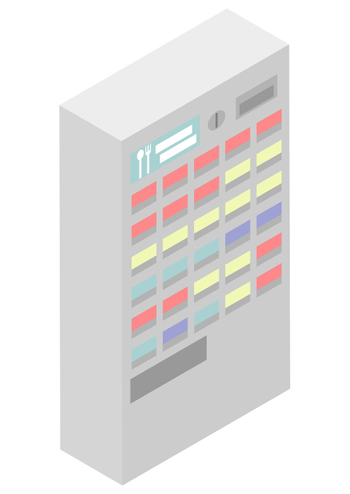 Isometric Ticket Vending Machine Image Material