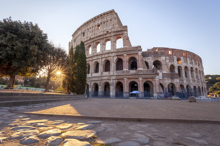 Colosseum Rome, Italy Colosseum at sunrise, Rome, Lazio, Italy.