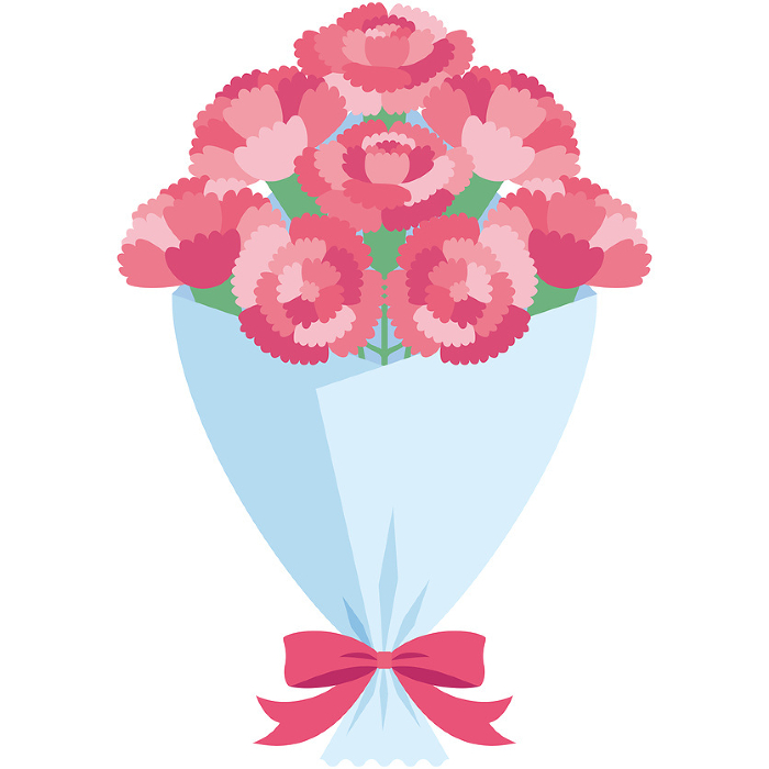 Clip art of bouquet of carnations