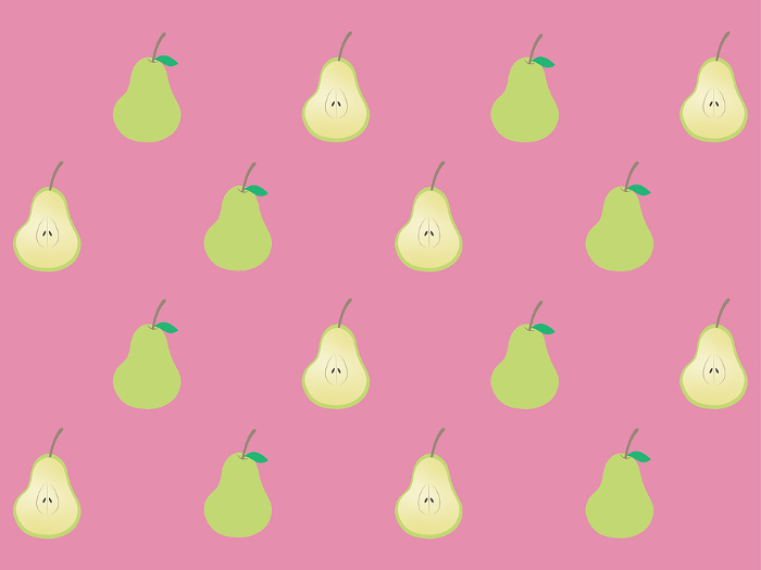 Pink wallpaper with retro background of pears
