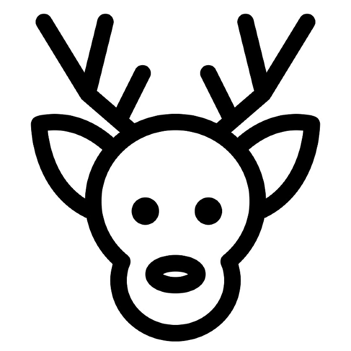 Christmas, line style icon representing reindeer