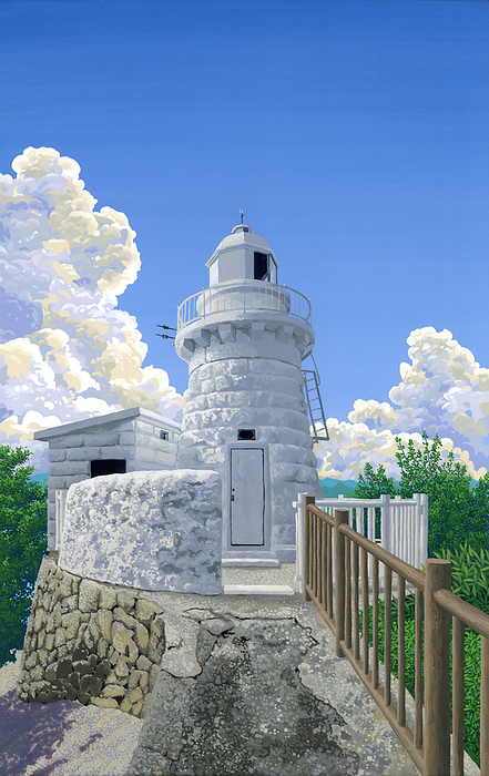 Summer Clouds and Lighthouse